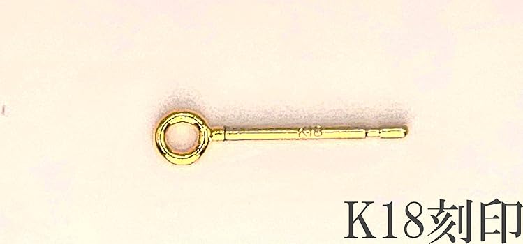 Amazon | バリエーションあり K18 ポストピアス 工場直販 国産 2